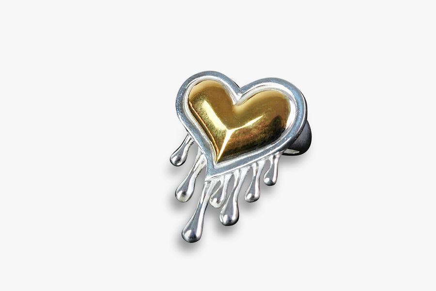 Healing heart silver ring