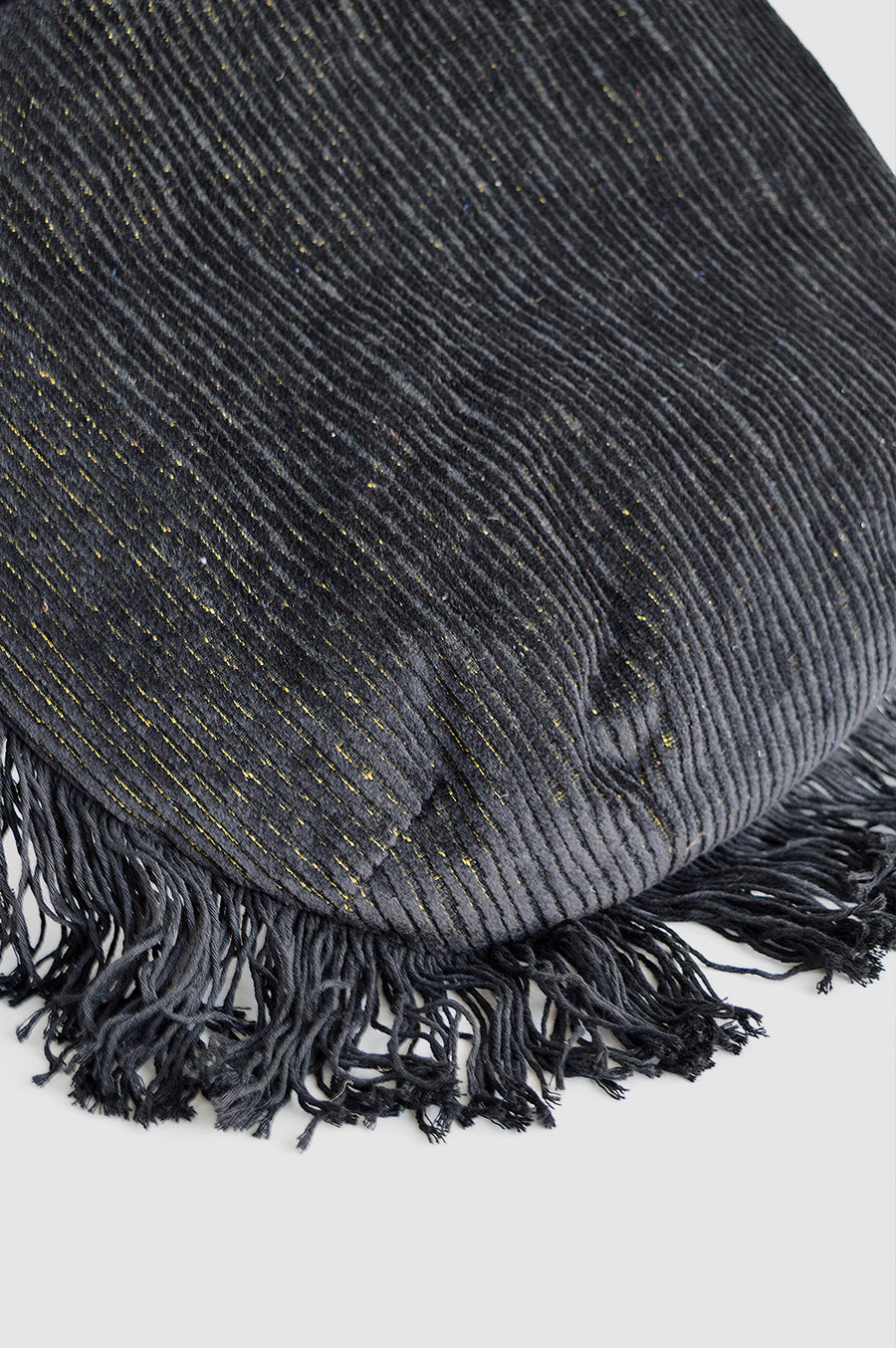 Corduroy black velvet cross bag