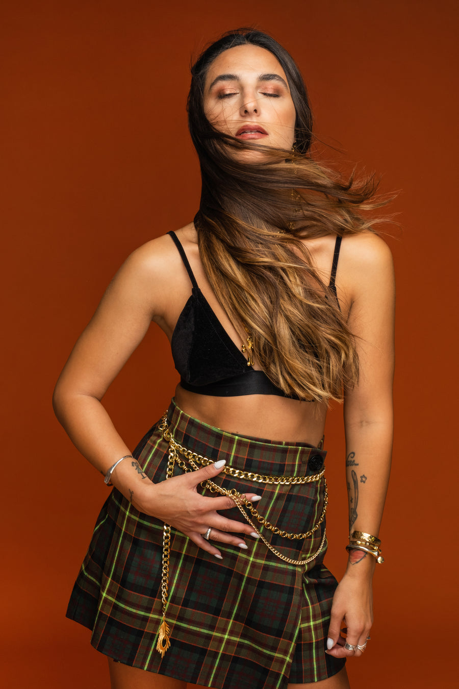 Feather chain belt