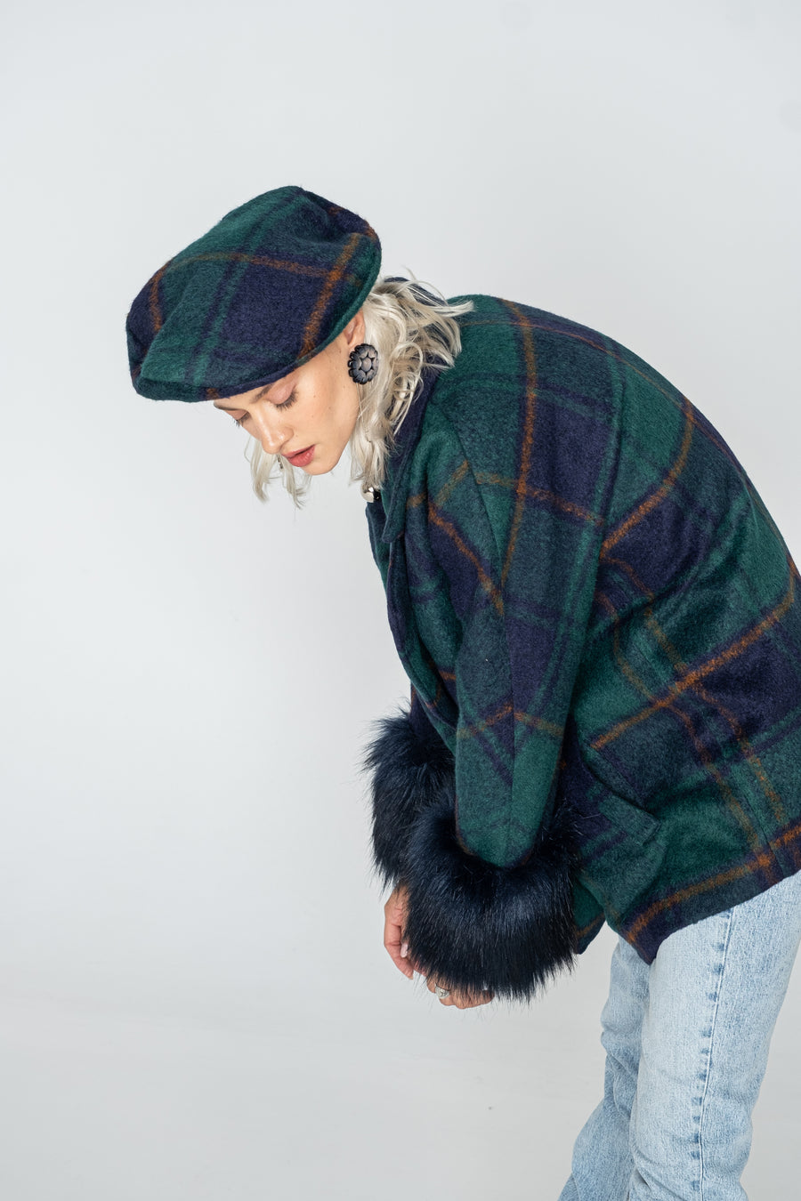 Bold type checkered coat