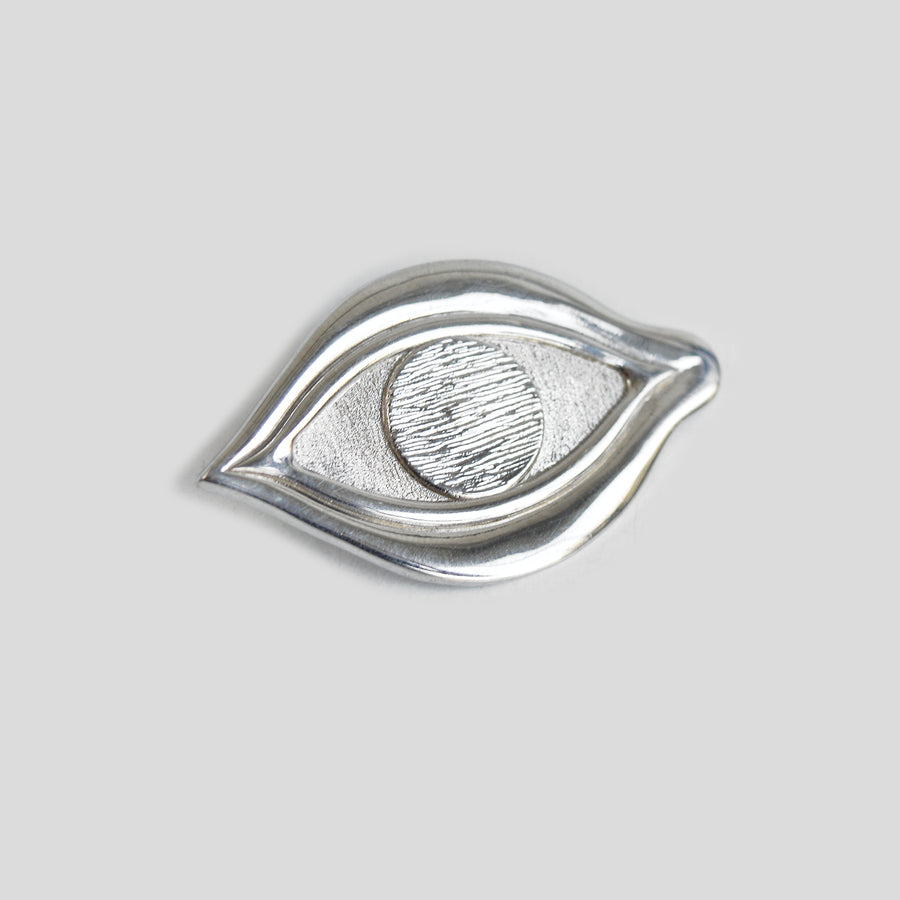 Silver eye earrings