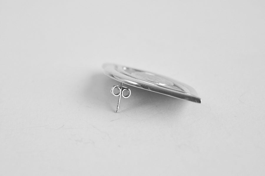 Silver eye earrings