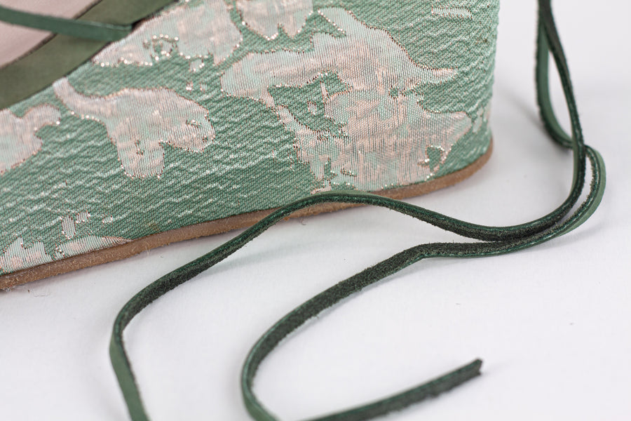 Helena Brocade Platforms Mint