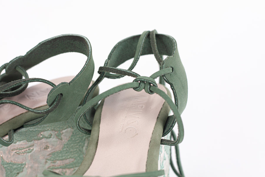 Helena Brocade Platforms Mint