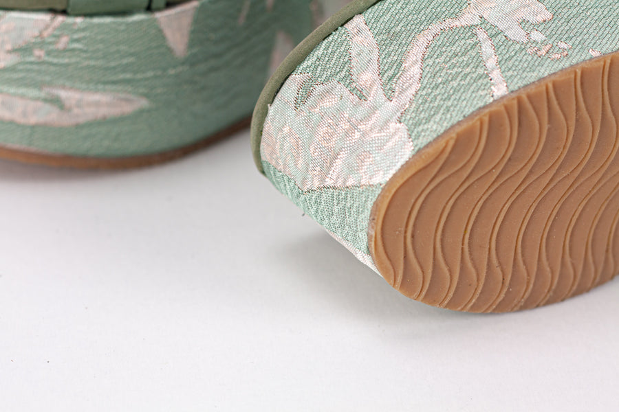 Helena Brocade Platforms Mint