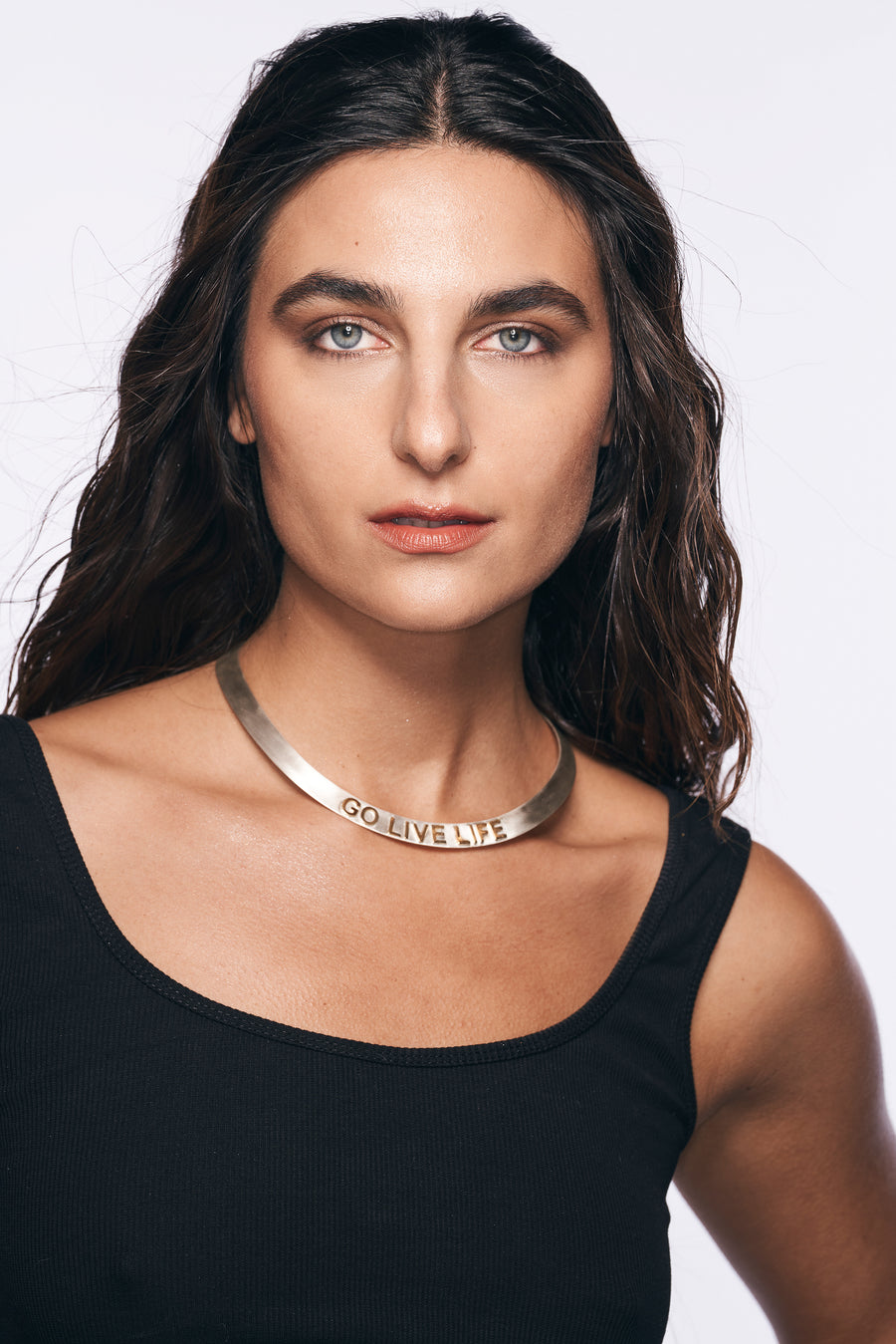 Go Live Life silver choker