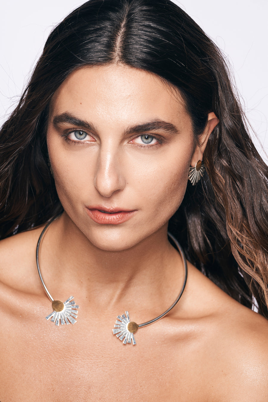 The sun silver necklace