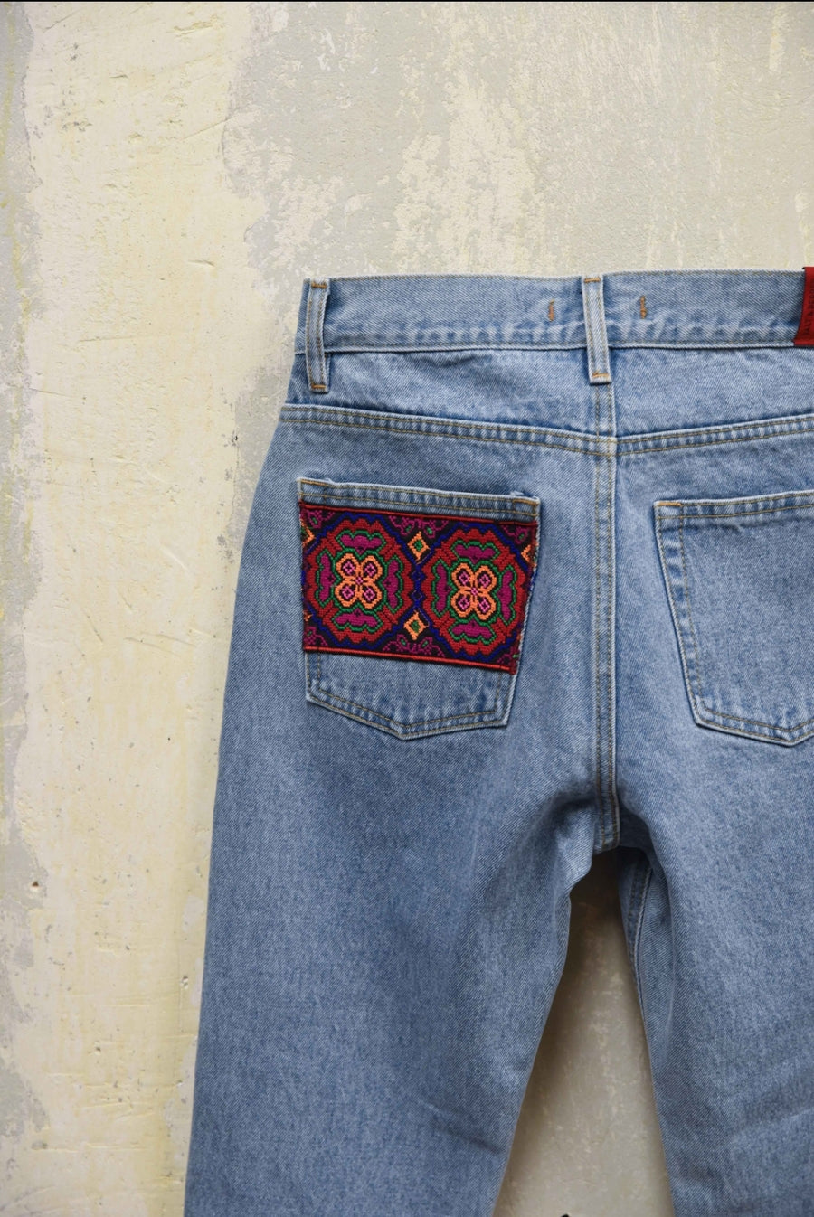 Upcycled kelly jeans