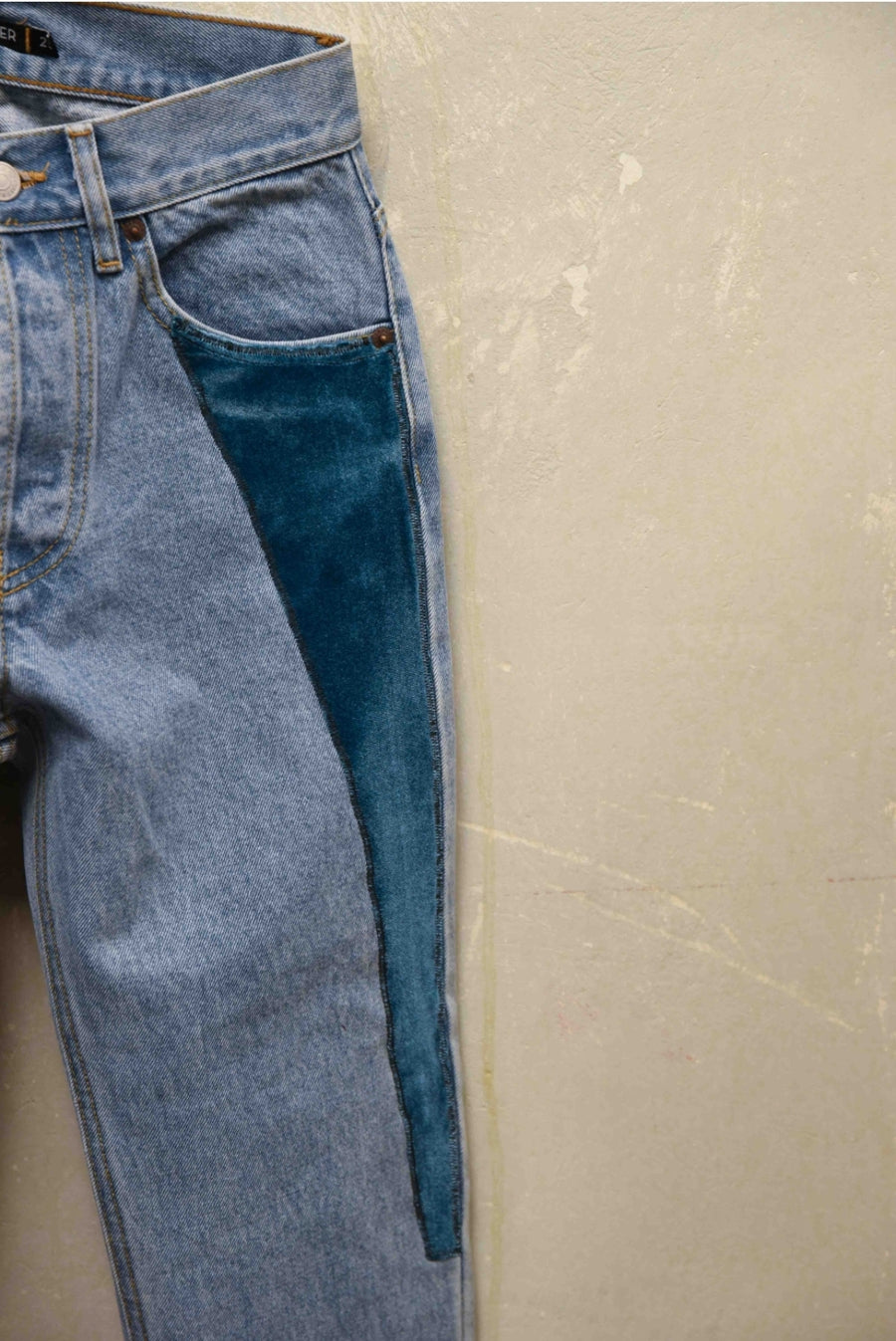 Upcycled kelly jeans