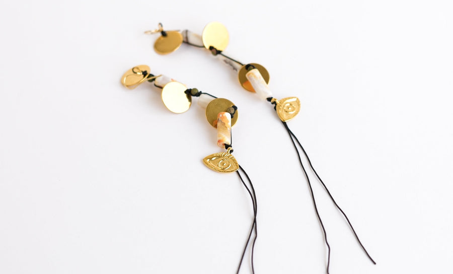 Agate sky earrings