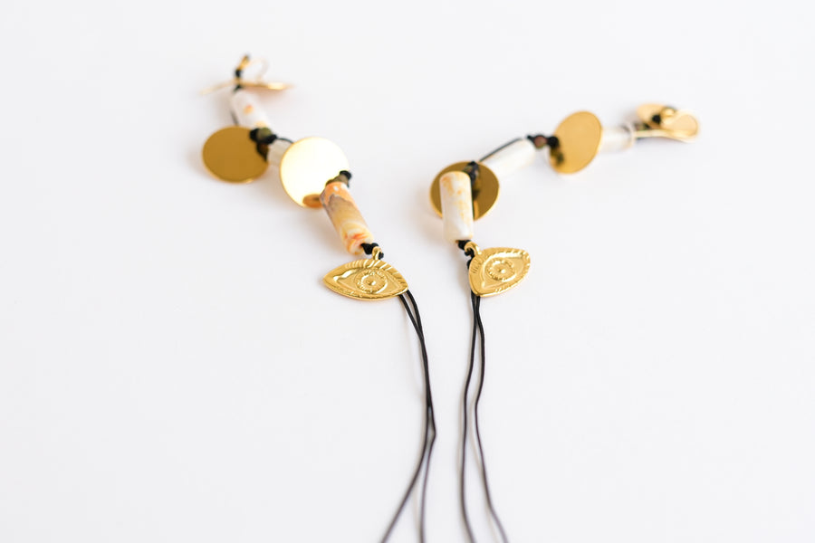 Agate sky earrings
