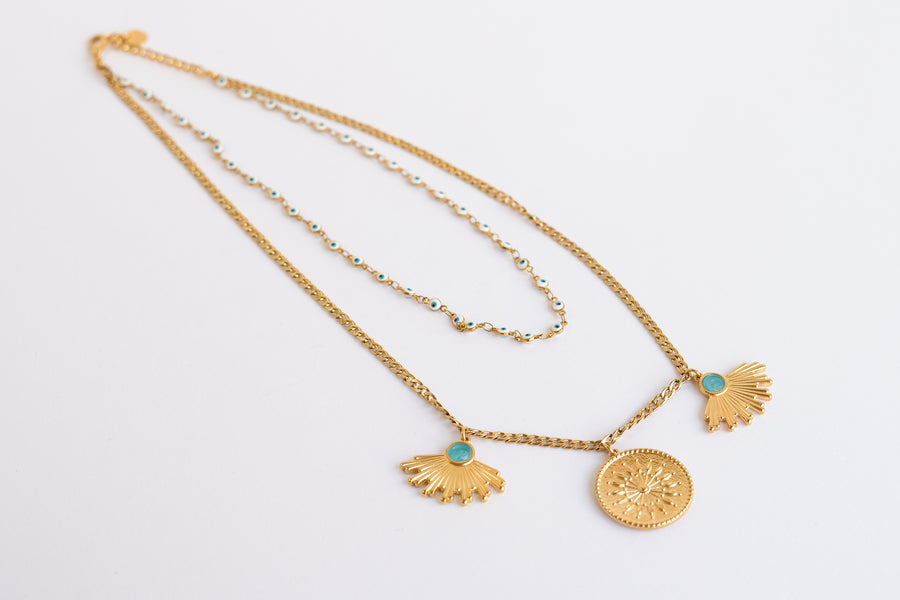 Sunkissed double necklace