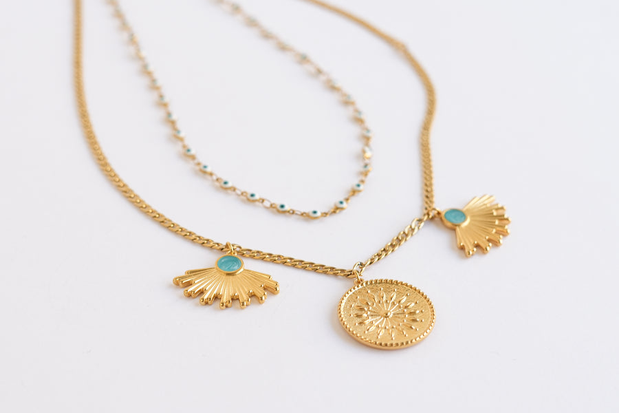 Sunkissed double necklace