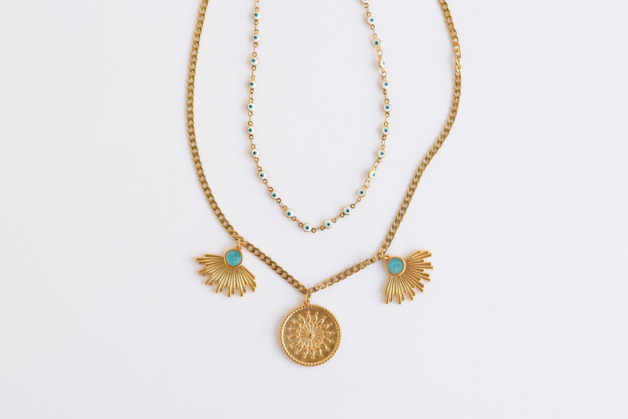 Sunkissed double necklace