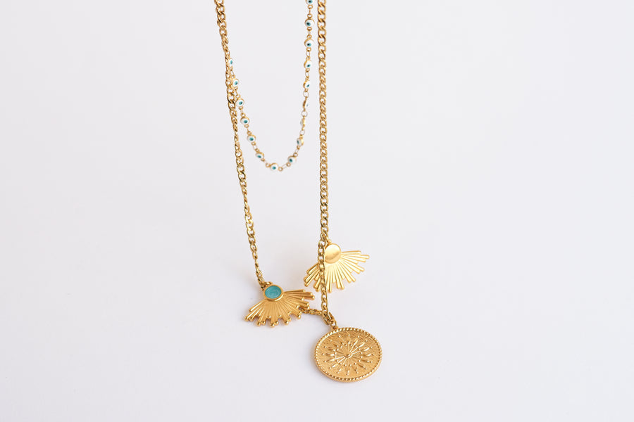 Sunkissed double necklace
