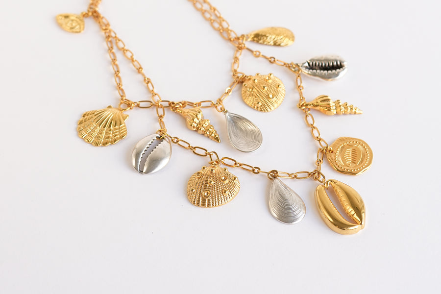 Sea treasure double necklace