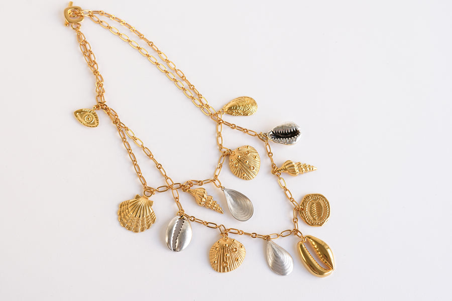 Sea treasure double necklace