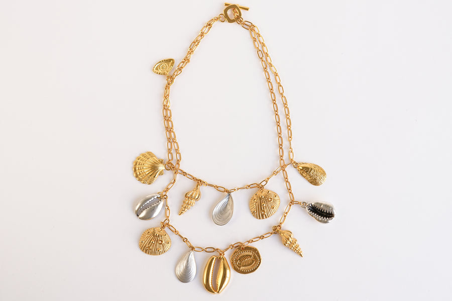 Sea treasure double necklace