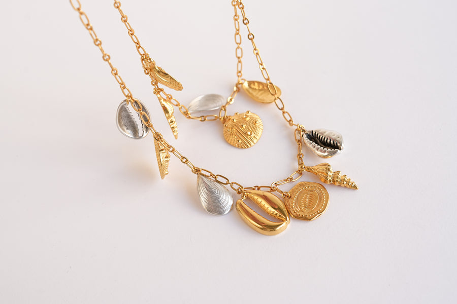 Sea treasure double necklace