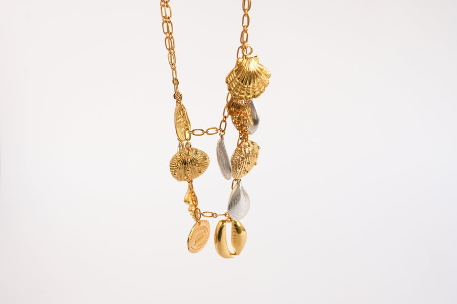 Sea treasure double necklace