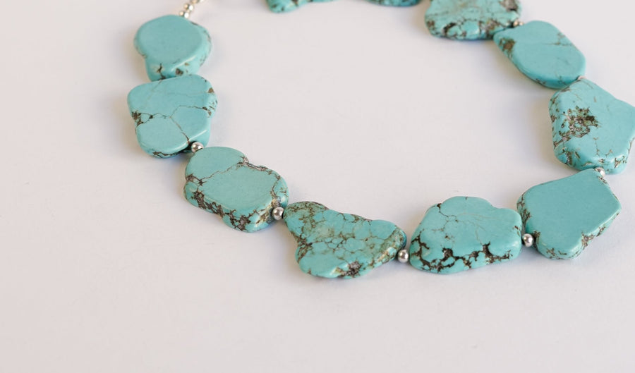 Turquoise stone necklace