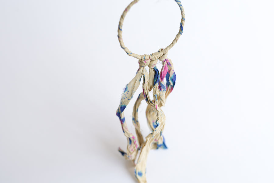 Silk circle earrings