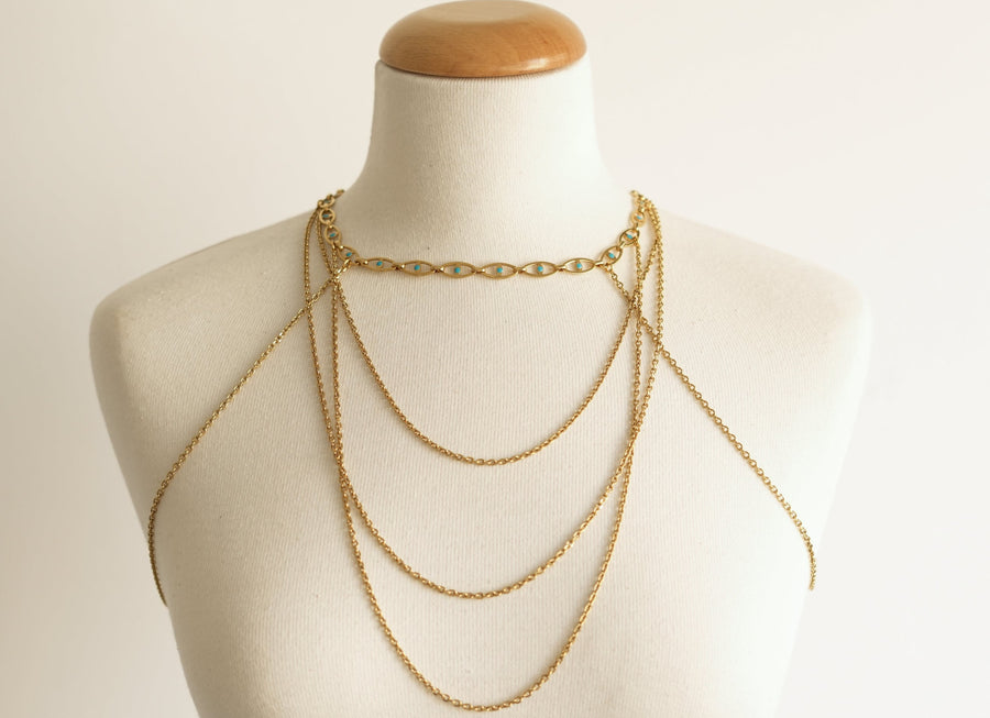 Eye collar necklace