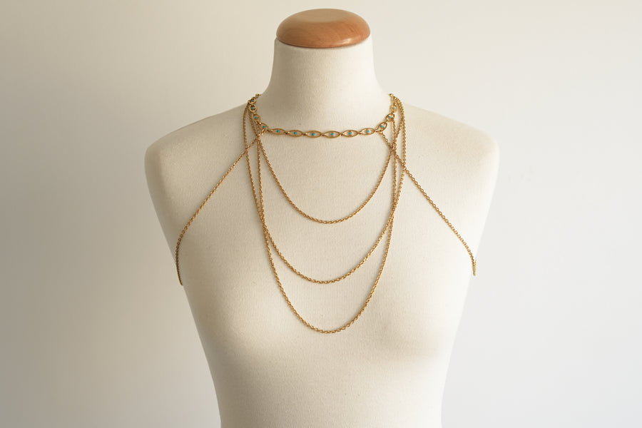 Eye collar necklace