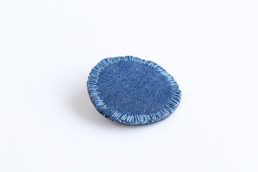 Dot denim earrings