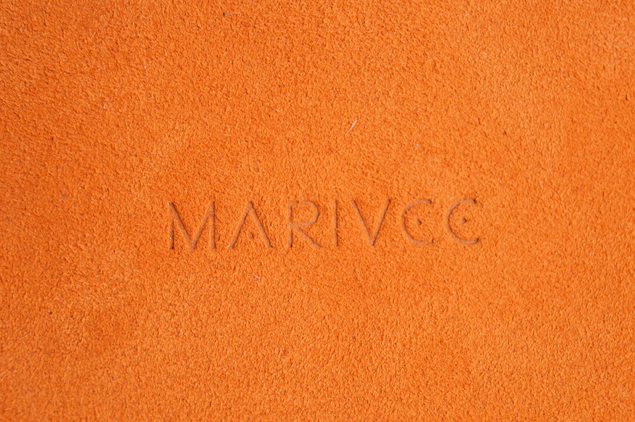 Suede orange clutch