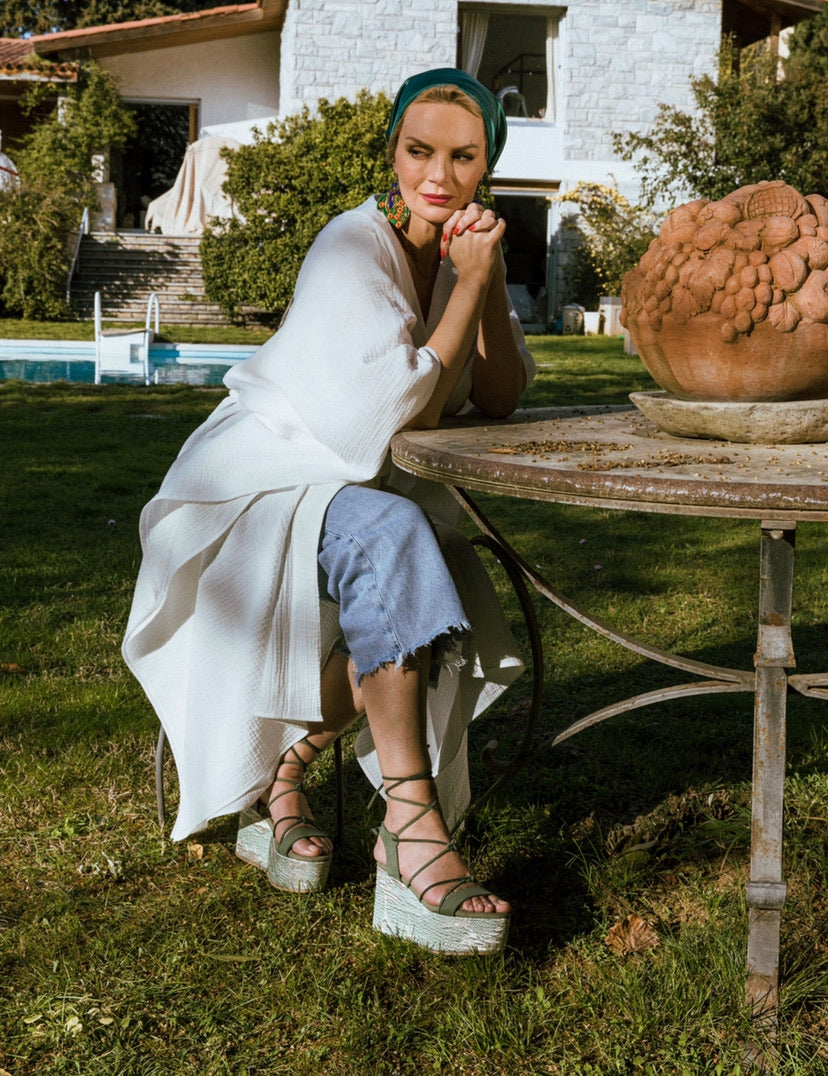 Helena Brocade Platforms Mint