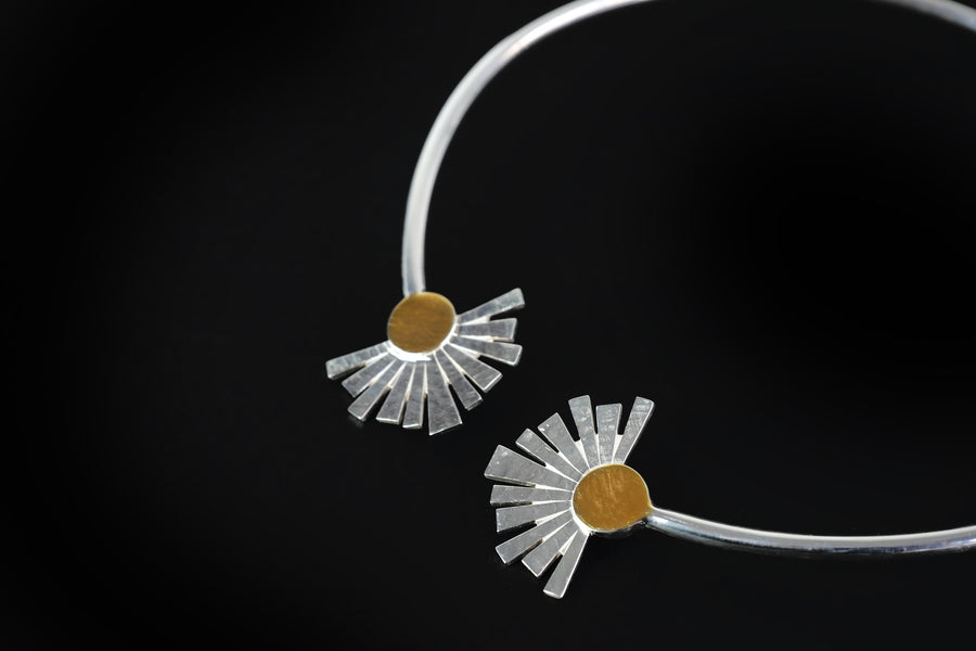 The sun silver necklace